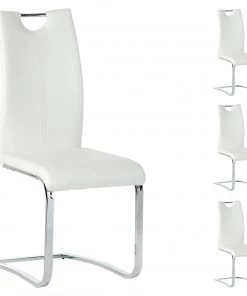 IDIMEX Esszimmerstuhl SABA (4er-Set) - Weiß