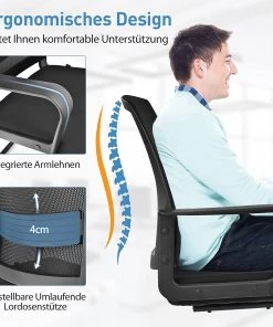 Costway Bürostuhl mit Rückenlehne -Deutschland Stühle Verkaufs-Shop 005b02f0b1c747f491ab0e99103ffe3e