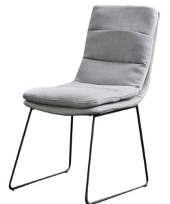 KAWOLA Stuhl VINCE Stoff hellgrau - KAWOLA Esszimmerstuhl Vince Stuhl Stoff hellgrau