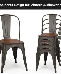 Costway 4er Set Esszimmerstuhl Bistrostuhl -Deutschland Stühle Verkaufs-Shop 05aa37f3418f40edb38e150d01b50882