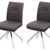 Esszimmerstuhl HWC-H70 (2er Set) - Grau