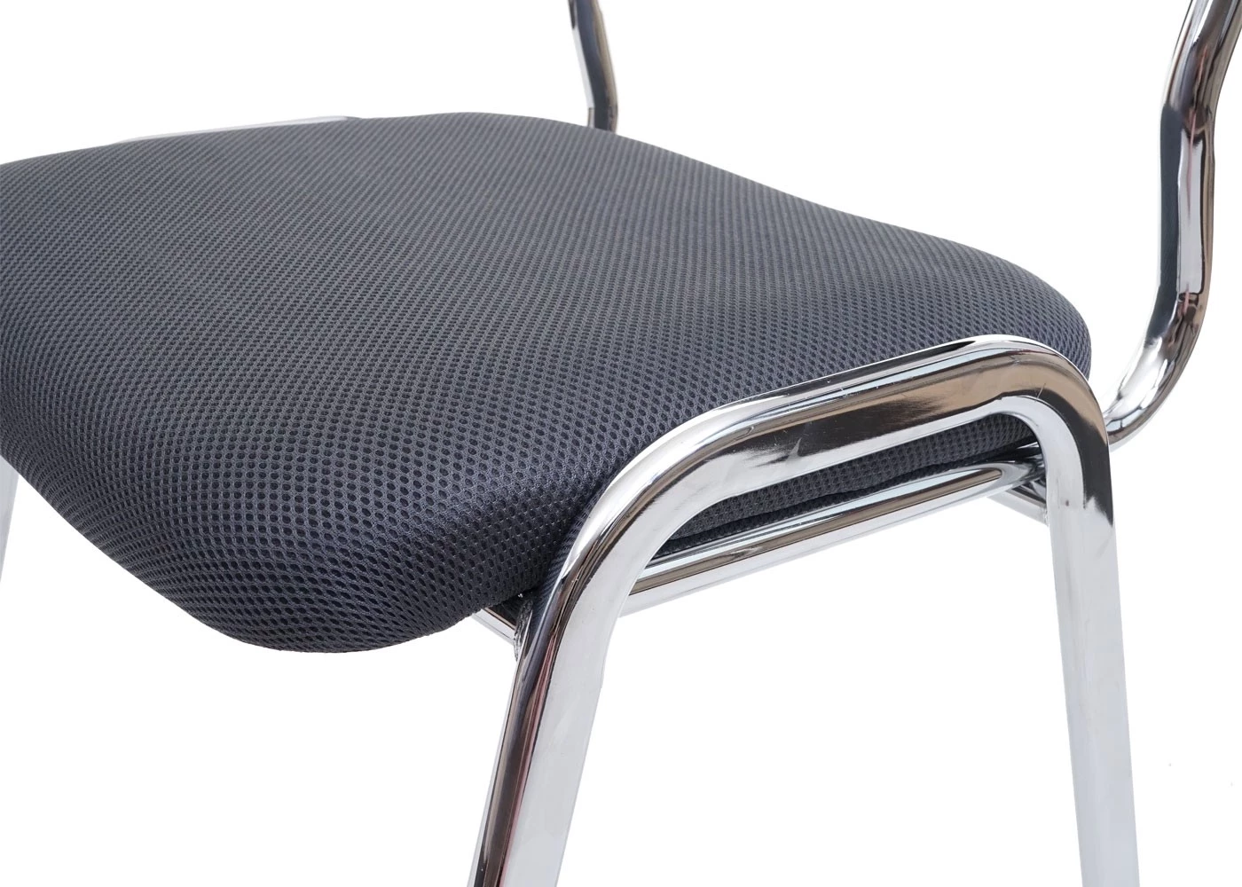 HWC Besucherstuhl T401 Stapelbar (4er Set) - Grau - Silber 5 HWC Besucherstuhl T401 Stapelbar (4er Set) - Grau - Silber – Bild 5