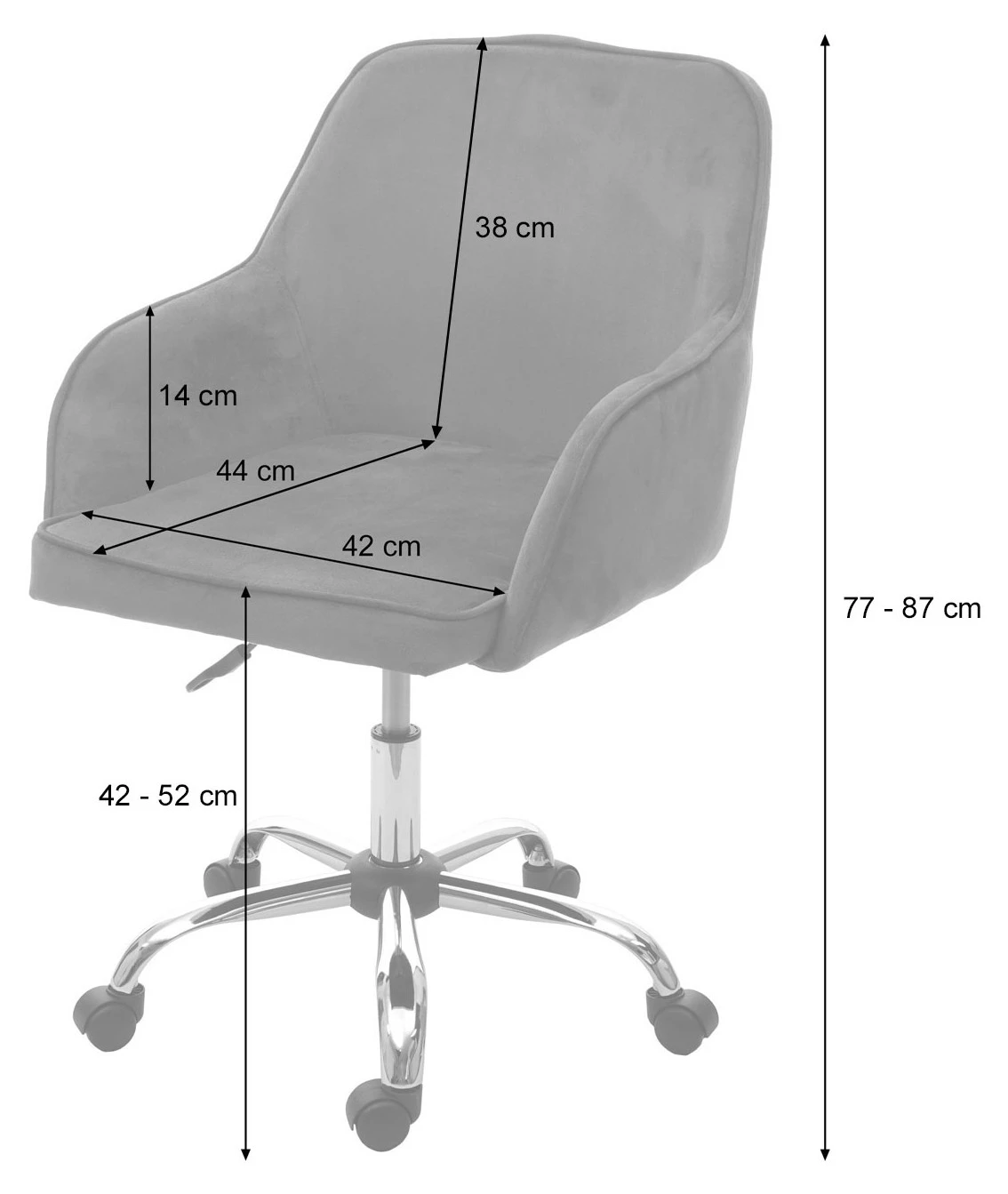 Bürostuhl HWC-F82 - Weiß 5 Bürostuhl HWC-F82 - Weiß – Bild 5