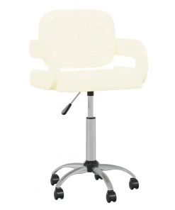 VidaXL Bürostuhl Drehbar Kunstleder - Cremeweiß