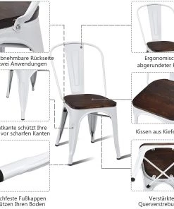 Costway Metallstuhl Esszimmerstuhl -Deutschland Stühle Verkaufs-Shop 093da5c4e2004e9dbcc6f0059910fc92