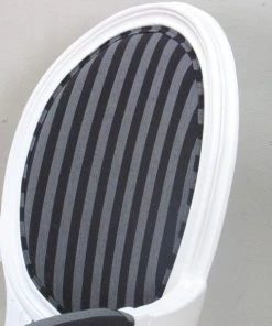 Ebuy24 Rokoko Esszimmerstuhl - Rokoko Esszimmerstuhl mit Armlehne weiss mit Stoff schwarz gestreift. -Deutschland Stühle Verkaufs-Shop 0b022ab6f7764903855284c9941cb3c8