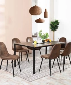 Urban Meuble Essensstuhl CHARLTON SUEDE BROWN -Deutschland Stühle Verkaufs-Shop 0b68a374eaa7455ab50bccce4bc98068