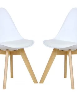 Woltu Esszimmerstuhl Florian (2er Set) - Weiß