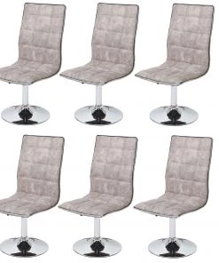 Esszimmerstuhl HWC-C41 (6er Set) - Schiefergrau