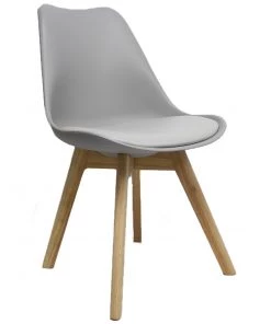 Dimehouse Charlton Schalenstuhl Kunstleder - Grau