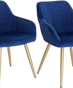 Woltu Esszimmerstuhl Jan (2er Set) - Blau
