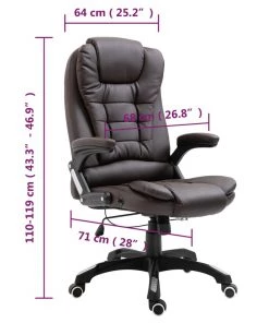 VidaXL Bürostuhl Kunstleder - vidaXL Bürostuhl Braun Kunstleder -Deutschland Stühle Verkaufs-Shop 0fcdd3ec07ab422b9368c3f7675bc9eb