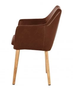 Mørteens Armlehnenstuhl Nicholas - Kunstleder Aken: Vintage Braun - Einzelstuhl -Deutschland Stühle Verkaufs-Shop 1000016017 200609 13011000035 DETAILS P000000001000016017