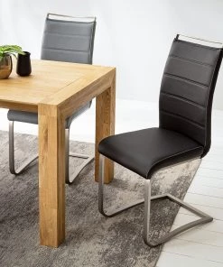 Fredriks Freischwinger Lezuza - Kunstleder Leja: Schwarz - 2er Set -Deutschland Stühle Verkaufs-Shop 1000027400 201021 10332600018 MOOD DETAILS P000000001000027400 mood