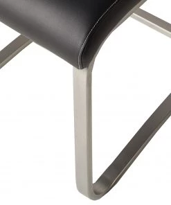 Fredriks Freischwinger Lezuza - Kunstleder Leja: Schwarz - 2er Set -Deutschland Stühle Verkaufs-Shop 1000027400 201021 10332900022 DETAILS P000000001000027400