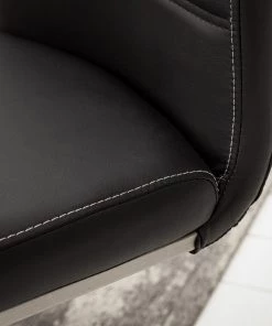 Fredriks Freischwinger Lezuza - Kunstleder Leja: Schwarz - 2er Set -Deutschland Stühle Verkaufs-Shop 1000027400 201021 10333500028 DETAILS P000000001000027400