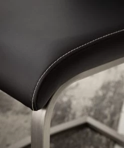 Fredriks Freischwinger Lezuza - Kunstleder Leja: Schwarz - 2er Set -Deutschland Stühle Verkaufs-Shop 1000027400 201021 10333500029 DETAILS P000000001000027400