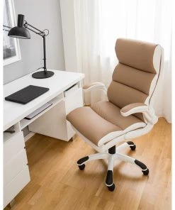 Home24office Chefsessel Loipo II - Kunstleder - Macchiato / Weiß -Deutschland Stühle Verkaufs-Shop 1000035445 201012 11053200002 MOOD DETAILS P000000001000035445 mood