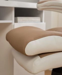 Home24office Chefsessel Loipo II - Kunstleder - Macchiato / Weiß -Deutschland Stühle Verkaufs-Shop 1000035445 201012 11053600007 DETAILS P000000001000035445