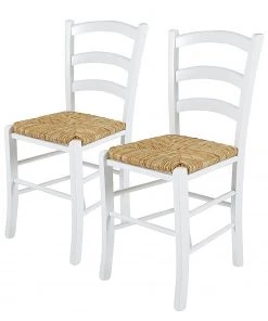 Home Design Esszimmerstuhl Gudrun (2er-Set) - Buche massiv - Weiß