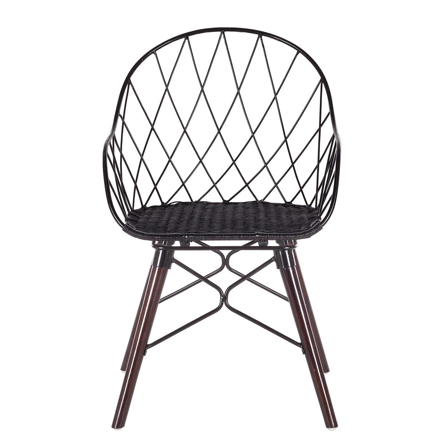 Eva Padberg Collection Armlehnenstuhl Le Gaillard - Rattan / Mango massiv - Schwarz / Dunkelbraun 5 Eva Padberg Collection Armlehnenstuhl Le Gaillard - Rattan / Mango massiv - Schwarz / Dunkelbraun – Bild 5
