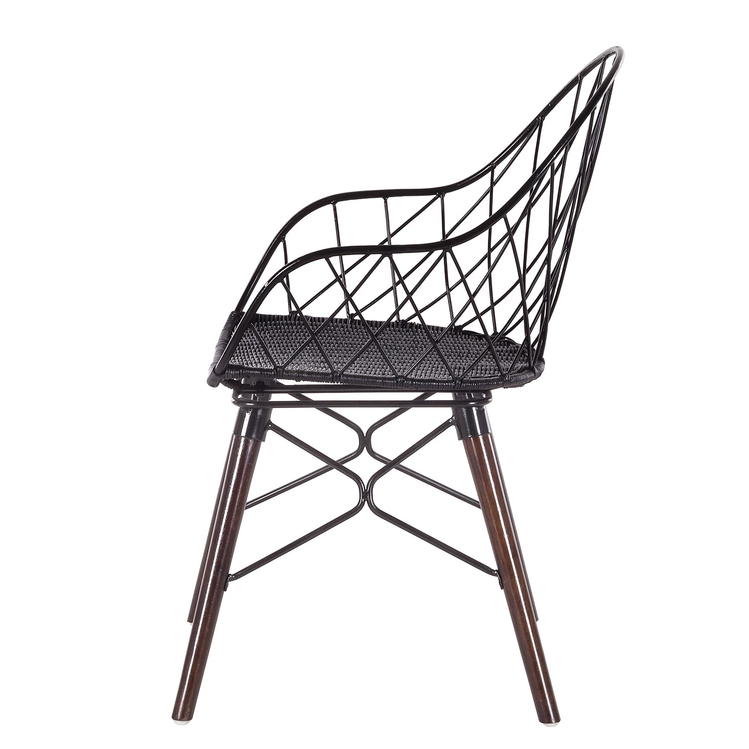 Eva Padberg Collection Armlehnenstuhl Le Gaillard - Rattan / Mango massiv - Schwarz / Dunkelbraun 6 Eva Padberg Collection Armlehnenstuhl Le Gaillard - Rattan / Mango massiv - Schwarz / Dunkelbraun – Bild 6