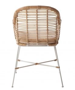 Eva Padberg Collection Armlehnenstuhl Garston - (inkl. Sitzkissen) - Rattan / Metall - Rattan / Weiß -Deutschland Stühle Verkaufs-Shop 1000050849 190812 13025000004 DETAILS P000000001000050849