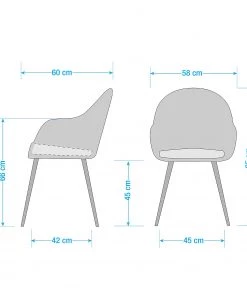 Eva Padberg Collection Armlehnenstuhl Garston - (inkl. Sitzkissen) - Rattan / Metall - Rattan / Weiß -Deutschland Stühle Verkaufs-Shop 1000050849 200612 15413400001 SKETCH DETAILS P000000001000050849 sketch