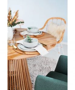 Eva Padberg Collection Armlehnenstuhl Garston - (inkl. Sitzkissen) - Rattan / Metall - Rattan / Weiß -Deutschland Stühle Verkaufs-Shop 1000050849 220407 040 DETAILS P000000001000050849