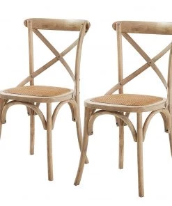 Ridgevalley Esszimmerstuhl Mattutina (2er-Set) - Hellbraun