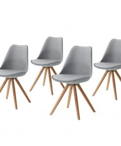 Norrwood Polsterstuhl Thirza (4er Set) - Grau