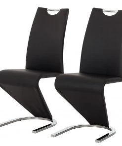 Fredriks Freischwinger Amanda II - Schwarz - 2er Set