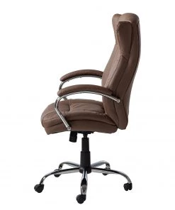 Home24office Chefsessel Director II - Kunstleder / Kunststoff - Cappuccino / Silber -Deutschland Stühle Verkaufs-Shop 1000064391 200701 11451800039 DETAILS P000000001000064391