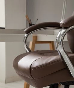 Home24office Chefsessel Director II - Kunstleder / Kunststoff - Cappuccino / Silber -Deutschland Stühle Verkaufs-Shop 1000064391 200819 06140400003 DETAILS P000000001000064391