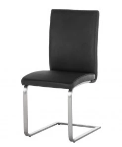 Fredriks Freischwinger Augusta I (2er-Set) - Echtleder Aude: Schwarz - Ohne Armlehnen -Deutschland Stühle Verkaufs-Shop 1000064492 190617 09323800011 GALLERYIMAGES P000000001000064492