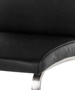 Fredriks Freischwinger Augusta I (2er-Set) - Echtleder Aude: Schwarz - Ohne Armlehnen -Deutschland Stühle Verkaufs-Shop 1000064492 190617 09323800016 GALLERYIMAGES P000000001000064492