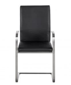 Fredriks Freischwinger Augusta I (2er-Set) - Echtleder Aude: Schwarz - Mit Armlehnen -Deutschland Stühle Verkaufs-Shop 1000064495 200610 13272100024 DETAILS P000000001000064495