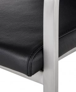 Fredriks Freischwinger Augusta I (2er-Set) - Echtleder Aude: Schwarz - Mit Armlehnen -Deutschland Stühle Verkaufs-Shop 1000064495 200610 13272500029 DETAILS P000000001000064495