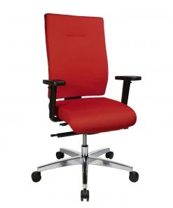 Topstar Bürodrehstuhl Profi Star 15 - Webstoff / Aluminium - Rot