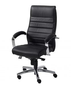 Topstar Chefsessel TD Luxe - Echtleder / Metall - Schwarz / Chrom