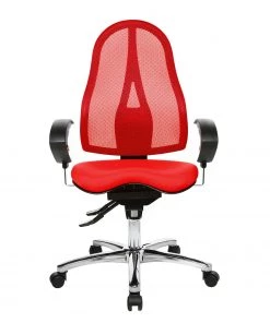 Topstar Bürodrehstuhl Sitness 15 - Kunstfaser / Metall - Rot / Chrom -Deutschland Stühle Verkaufs-Shop 1000096507 190208 08091000251 GALLERYIMAGES P000000001000096507