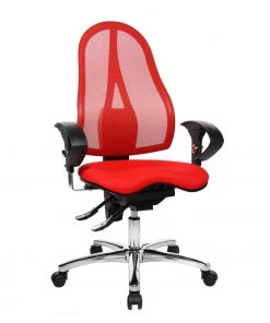 Topstar Bürodrehstuhl Sitness 15 - Kunstfaser / Metall - Rot / Chrom -Deutschland Stühle Verkaufs-Shop 1000096507 190208 08091100253 GALLERYIMAGES P000000001000096507