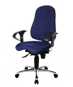 Topstar Bürodrehstuhl Sitness 10 - Kunstfaser / Metall - Blau / Chrom