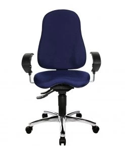 Topstar Bürodrehstuhl Sitness 10 - Kunstfaser / Metall - Blau / Chrom -Deutschland Stühle Verkaufs-Shop 1000096510 190208 08091100266 GALLERYIMAGES P000000001000096510