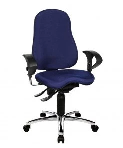 Topstar Bürodrehstuhl Sitness 10 - Kunstfaser / Metall - Blau / Chrom -Deutschland Stühle Verkaufs-Shop 1000096510 190208 08091100268 GALLERYIMAGES P000000001000096510