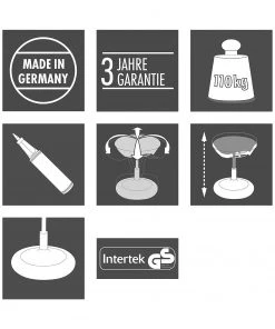 Topstar Bürohocker Sitness 20 - Kunstfaser / Aluminium - Grün / Schwarz -Deutschland Stühle Verkaufs-Shop 1000096512 190208 08091200282 ICON GALLERYIMAGES P000000001000096512 icon seal