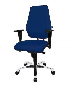 Topstar Bürodrehstuhl Sitness 30 - Kunstfaser / Aluminium - Royalblau / Schwarz