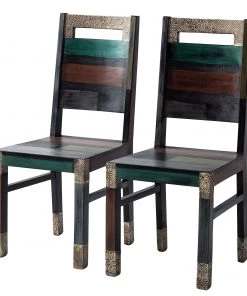 Wolf-Möbel Esszimmerstuhl Goa (2er-Set) - Mango teilmassiv - Mango Dunkelbraun