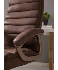 Home24office Chefsessel Hatley II - Mikrofaser - Vintage Braun / Kupfer -Deutschland Stühle Verkaufs-Shop 1000113520 200819 06101500019 DETAILS P000000001000113520