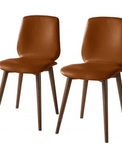 Studio Copenhagen Polsterstuhl Wilga V (2er-Set) - Echtleder
